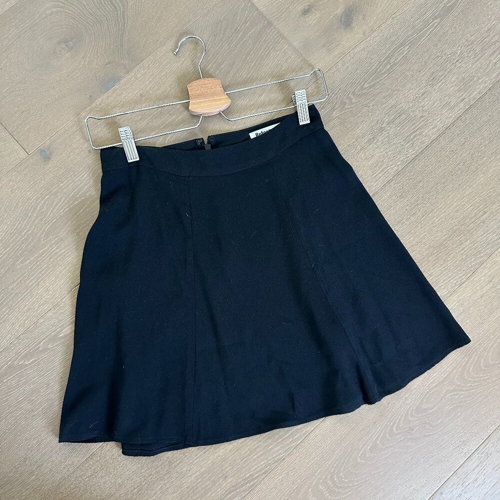NWT Reformation black mini skirt